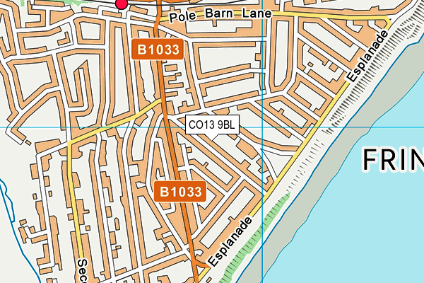 CO13 9BL map - OS VectorMap District (Ordnance Survey)