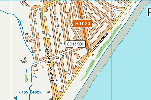 CO13 9DH map - OS VectorMap District (Ordnance Survey)