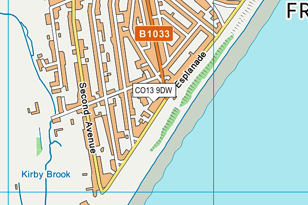 CO13 9DW map - OS VectorMap District (Ordnance Survey)