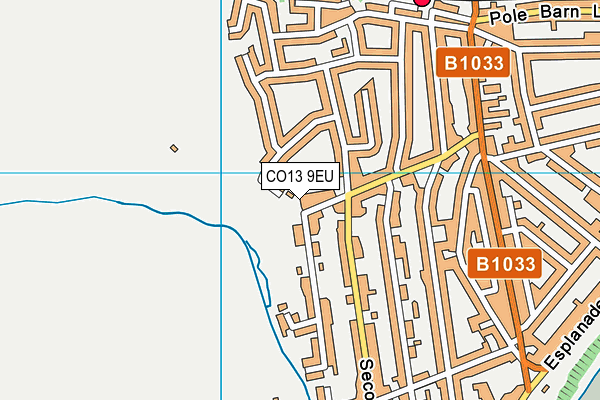 CO13 9EU map - OS VectorMap District (Ordnance Survey)
