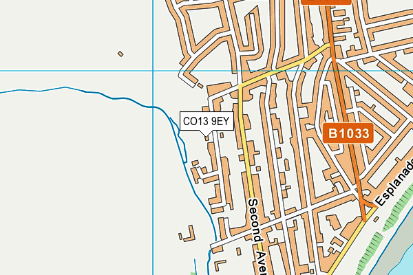 CO13 9EY map - OS VectorMap District (Ordnance Survey)