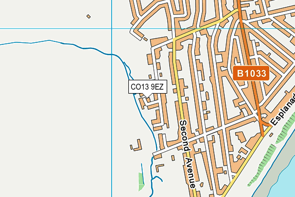 CO13 9EZ map - OS VectorMap District (Ordnance Survey)