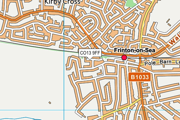 CO13 9FF map - OS VectorMap District (Ordnance Survey)