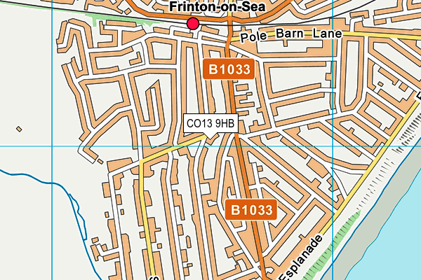 CO13 9HB map - OS VectorMap District (Ordnance Survey)