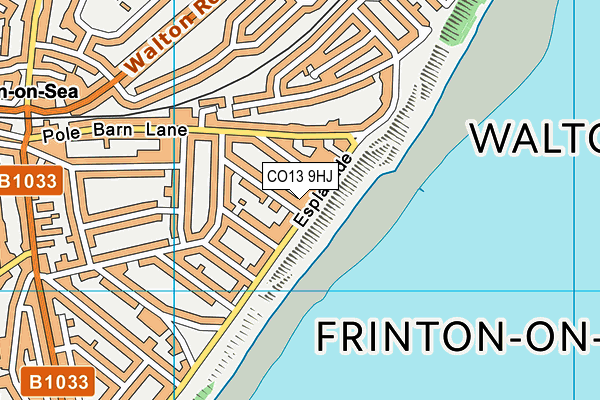 CO13 9HJ map - OS VectorMap District (Ordnance Survey)