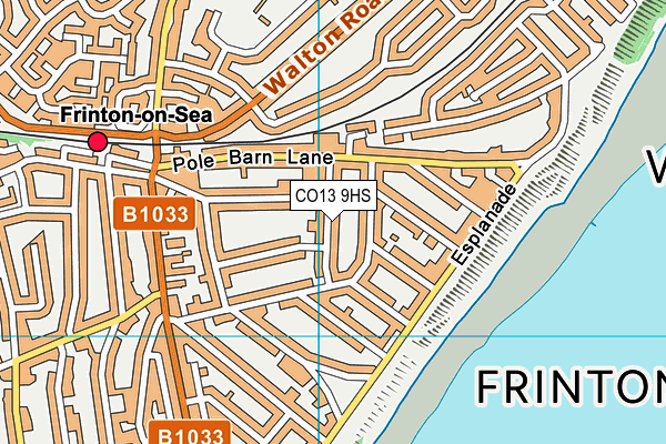 CO13 9HS map - OS VectorMap District (Ordnance Survey)