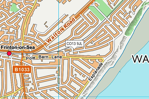 CO13 9JL map - OS VectorMap District (Ordnance Survey)