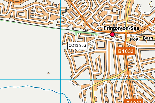 CO13 9LG map - OS VectorMap District (Ordnance Survey)