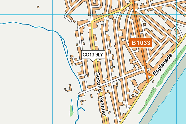 CO13 9LY map - OS VectorMap District (Ordnance Survey)
