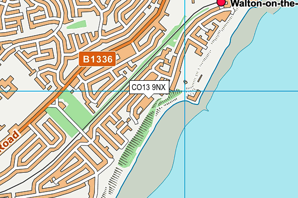 CO13 9NX map - OS VectorMap District (Ordnance Survey)