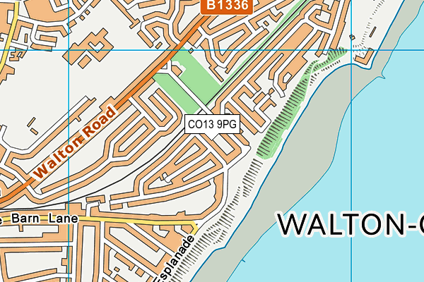 CO13 9PG map - OS VectorMap District (Ordnance Survey)