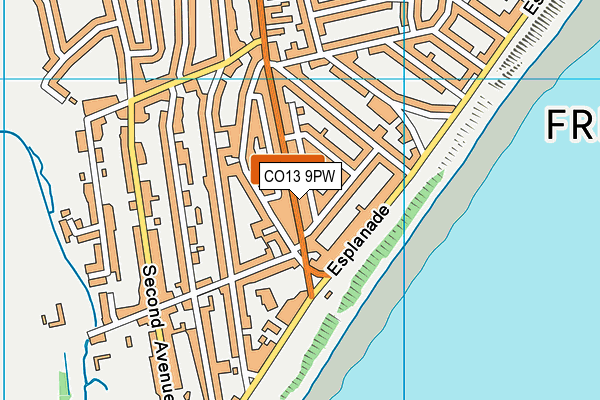 TLG Tendring map (CO13 9PW) - OS VectorMap District (Ordnance Survey)