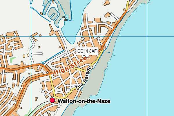 CO14 8AF map - OS VectorMap District (Ordnance Survey)