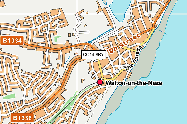 CO14 8BY map - OS VectorMap District (Ordnance Survey)