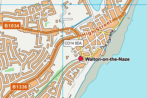CO14 8DA map - OS VectorMap District (Ordnance Survey)