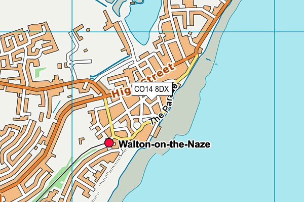 CO14 8DX map - OS VectorMap District (Ordnance Survey)