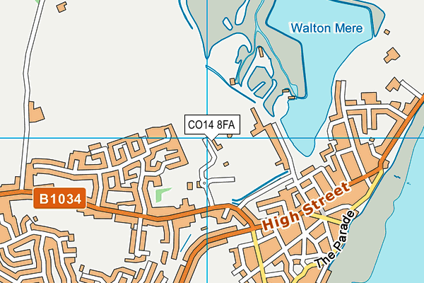 CO14 8FA map - OS VectorMap District (Ordnance Survey)
