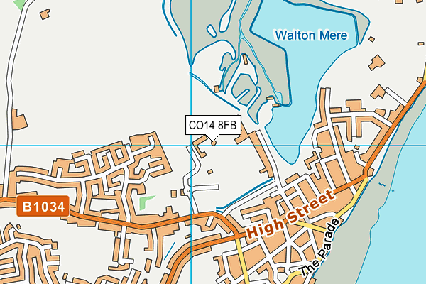 CO14 8FB map - OS VectorMap District (Ordnance Survey)