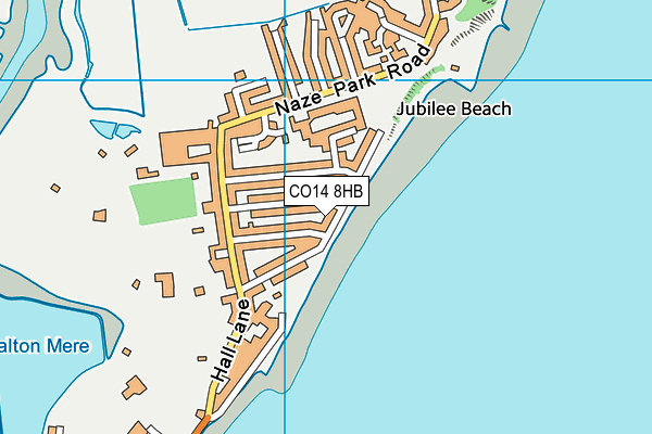CO14 8HB map - OS VectorMap District (Ordnance Survey)
