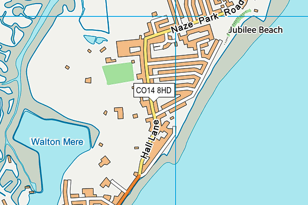 CO14 8HD map - OS VectorMap District (Ordnance Survey)