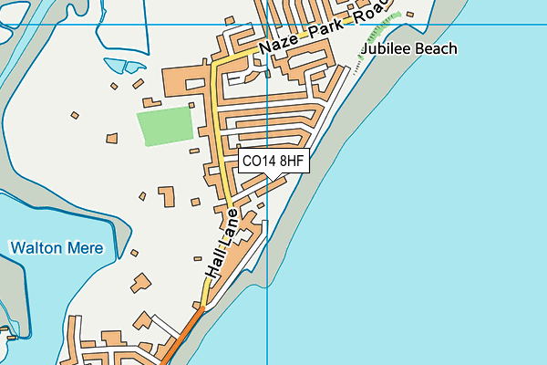 CO14 8HF map - OS VectorMap District (Ordnance Survey)