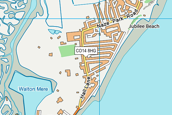 CO14 8HG map - OS VectorMap District (Ordnance Survey)