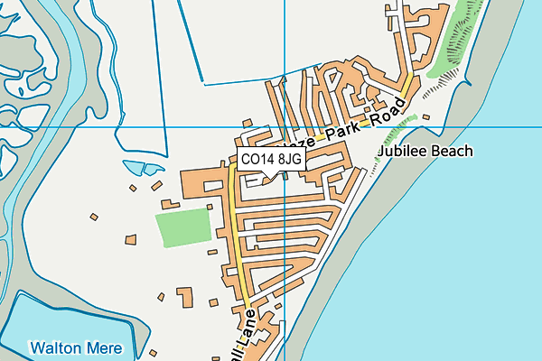 CO14 8JG map - OS VectorMap District (Ordnance Survey)