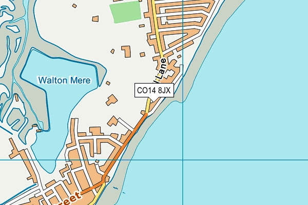 CO14 8JX map - OS VectorMap District (Ordnance Survey)