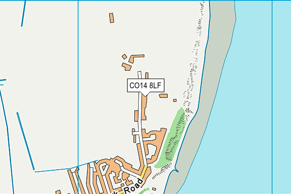 CO14 8LF map - OS VectorMap District (Ordnance Survey)