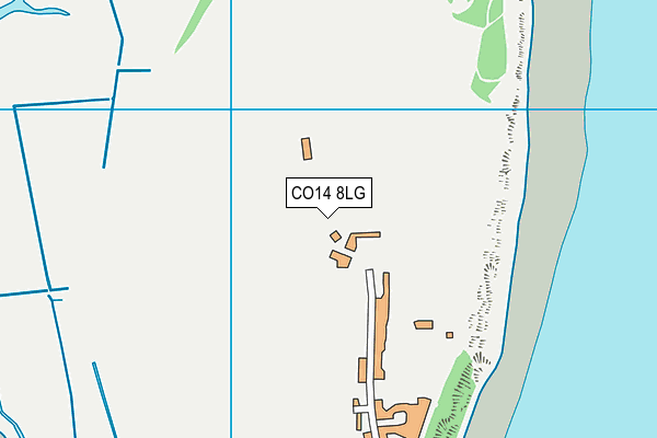 CO14 8LG map - OS VectorMap District (Ordnance Survey)