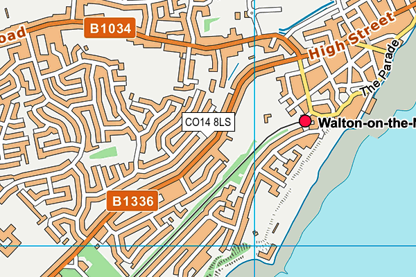 CO14 8LS map - OS VectorMap District (Ordnance Survey)