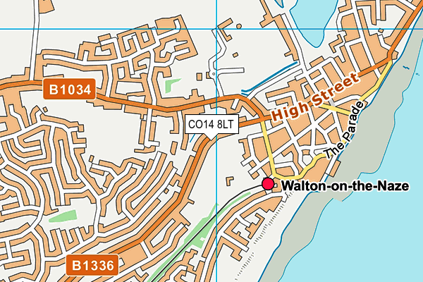 CO14 8LT map - OS VectorMap District (Ordnance Survey)