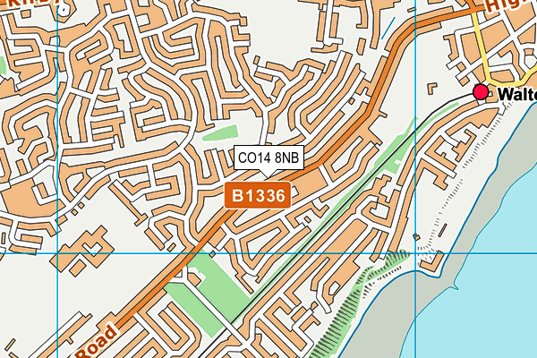 CO14 8NB map - OS VectorMap District (Ordnance Survey)