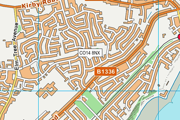 CO14 8NX map - OS VectorMap District (Ordnance Survey)