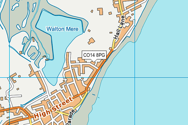 CO14 8PG map - OS VectorMap District (Ordnance Survey)