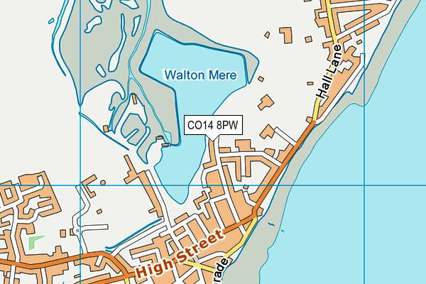 CO14 8PW map - OS VectorMap District (Ordnance Survey)