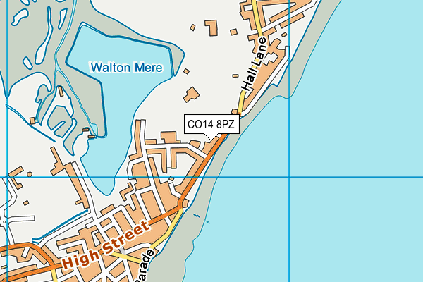 CO14 8PZ map - OS VectorMap District (Ordnance Survey)