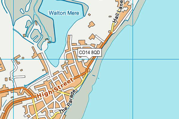 CO14 8QD map - OS VectorMap District (Ordnance Survey)