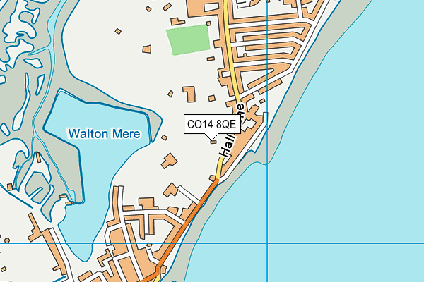 CO14 8QE map - OS VectorMap District (Ordnance Survey)