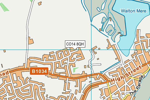 CO14 8QH map - OS VectorMap District (Ordnance Survey)