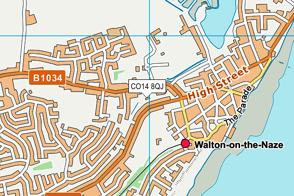 CO14 8QJ map - OS VectorMap District (Ordnance Survey)