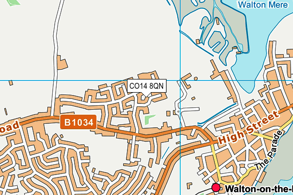 CO14 8QN map - OS VectorMap District (Ordnance Survey)