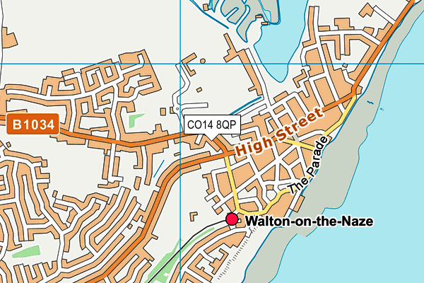 CO14 8QP map - OS VectorMap District (Ordnance Survey)