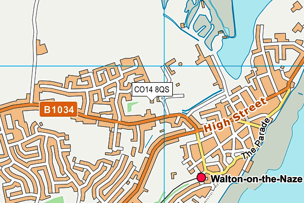 CO14 8QS map - OS VectorMap District (Ordnance Survey)