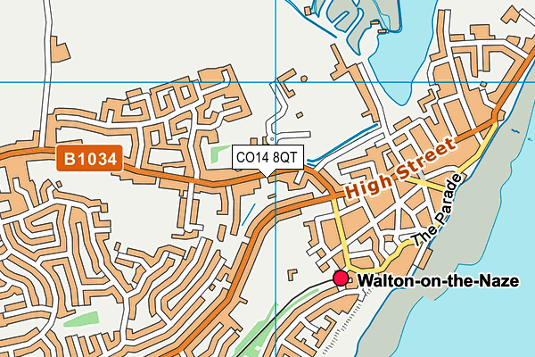 CO14 8QT map - OS VectorMap District (Ordnance Survey)