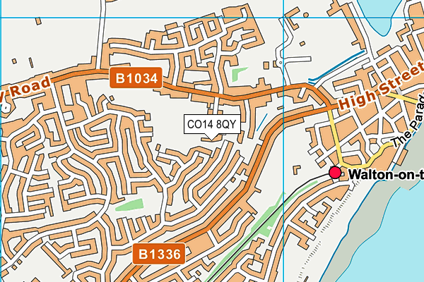 CO14 8QY map - OS VectorMap District (Ordnance Survey)