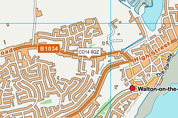 CO14 8QZ map - OS VectorMap District (Ordnance Survey)