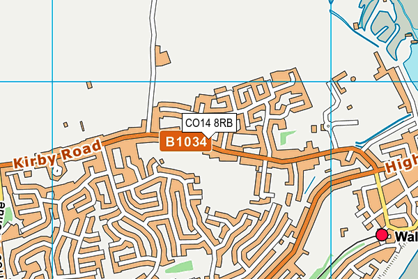 CO14 8RB map - OS VectorMap District (Ordnance Survey)