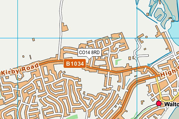 CO14 8RD map - OS VectorMap District (Ordnance Survey)