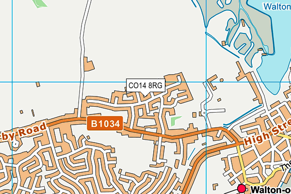 CO14 8RG map - OS VectorMap District (Ordnance Survey)